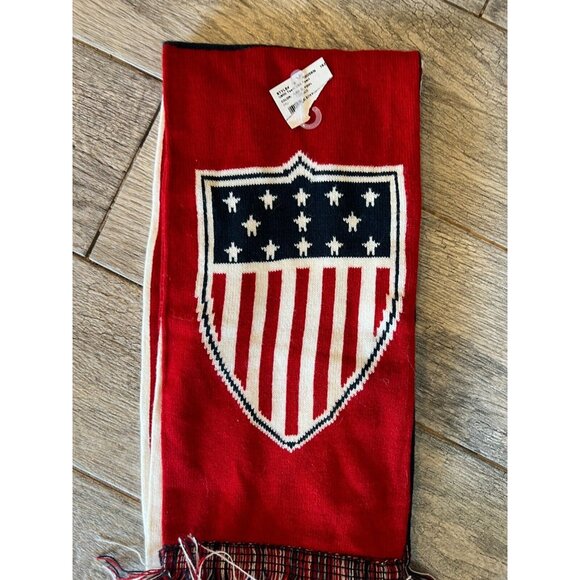 USA Olympic Team Knit Scarf US Apparel Adult Unisex Patriotic NWT Soccer OSFM - Picture 3 of 10